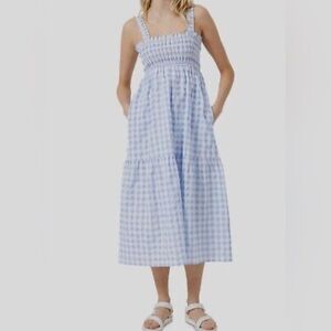 NWT French Connection Size 12 Dress Blue Gingham